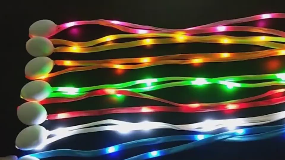 Led Sport Shoe Laces Glow Shoe Strings Round Flash